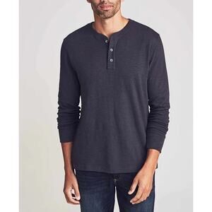 Faherty - Slub Cotton Henley / washed Graphite / Medium